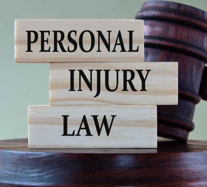 Personal injury law wooden blocks.