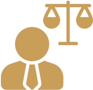 Here's an alt tag for the image: `Lawyer scales of justice icon`